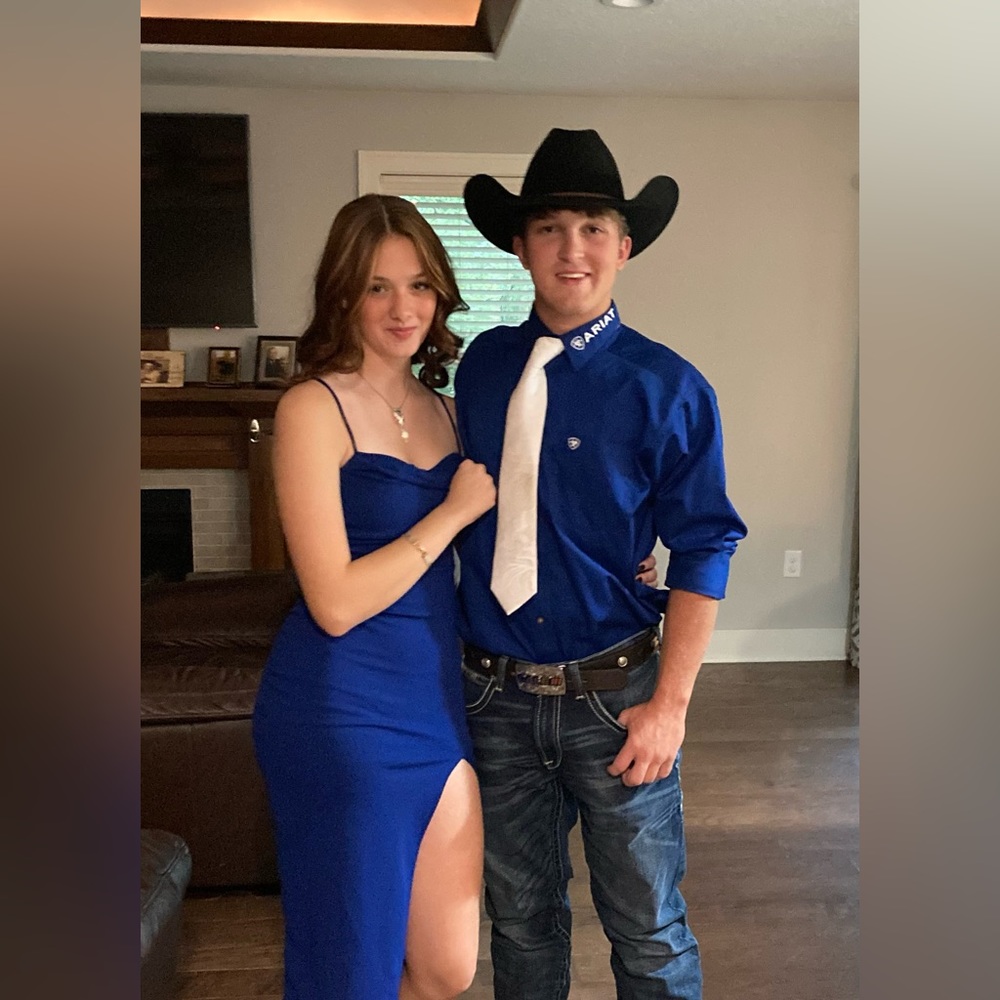 Blue semi formal dress